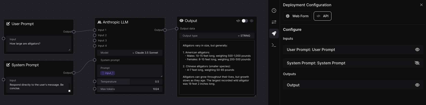 Configuring Input and Output Visibility